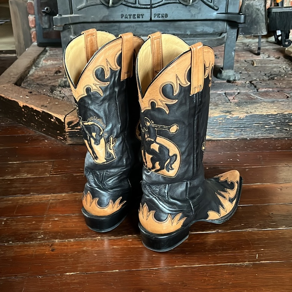 Stetson Faye Cowgirl & Horse Underlay Leather Cowboy boots - Picture 5 of 7